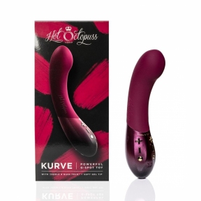 Вібратор для точок G Hot Octopuss KURVE, технологія високих та низьких частот, 2 двигуни, м'який наконечник 8