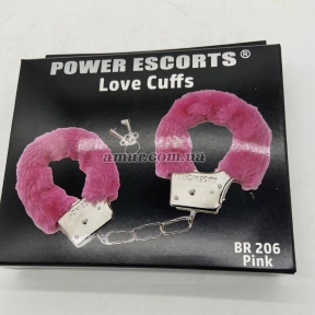Наручники з рожевим хутром «Power Escorts Love Cuffs» 2