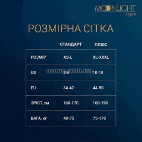 Бодістокінг Moonlight Plus Model 02 XL-XXXL Black, з доступом, імітація пояса для панчох 5