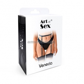 Пояс для чулок Art of Sex - Venecia из натуральной кожи, XS-2XL 3