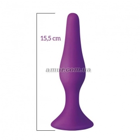 Анальная пробка на присоске MAI Attraction Toys №35, фиолетовая 0