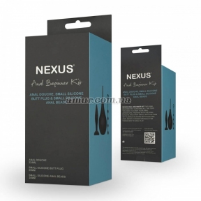 Набор новичка для анальной стимуляции Nexus Anal Begginer Kit, спринцовка, анальные бусы 2