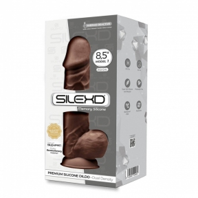 Фаллоимитатор SilexD Norman, коричневый, двухслойный, силикон+Silexpan, диаметр 5см 2