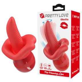 Клиторальный вибростимулятор Pretty Love Obelia The Flaming Lips, красный, 10 режимов вибрации и движения язычка 7
