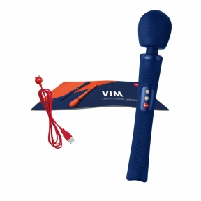Вибромассажер Fun Factory VIM Vibrating Wand, синий, супермощный и легкий, до 6 часов работы 7