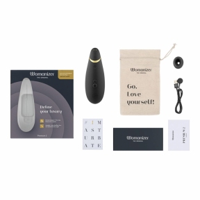 Вакуумный клиторальный стимулятор Womanizer Premium 2, черный, функции Autopilot и Smart Silence 5