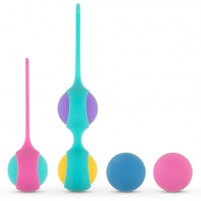 Набір вагінальних кульок PMV20: Vita – Kegel Ball Set, маса 40, 50, 60 г, два тримачі 0