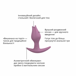 Анальна пробка Fun Factory BOOTIE FEM, рожева, у вигляді бутона 2
