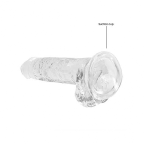 Фаллоимитатор «Realrock Dildo 7», 19 см, прозрачный 2