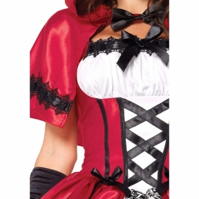 Эротический костюм Красной шапочки Leg Avenue Gothic Red Riding Hood, платье, накидка 2
