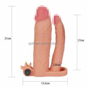 Насадка на член «Pleasure X Tender Vibrating Double Penis Sleeve Add 3» 3