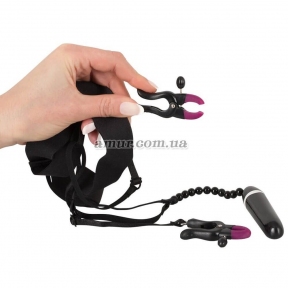 Зажимы для клитора «Bad Kitty Spreader String with Vibrator», с вибропулей 2