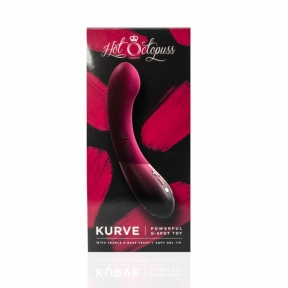 Вібратор для точок G Hot Octopuss KURVE, технологія високих та низьких частот, 2 двигуни, м'який наконечник 9