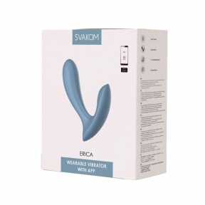 Смарт-вибратор в трусики Svakom Erica Dusty Blue, очень гибкий, 2 мотора 7