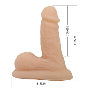 Силиконовый фаллоимитатор с мошонкой Pretty Love Realistic Cock, телесный, 13,5 см 5