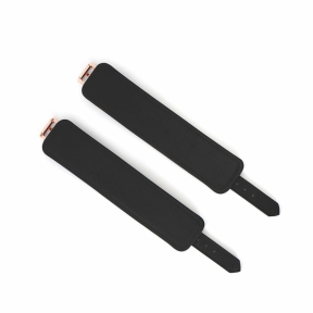 Кожаные наручники Liebe Seele Wine Red Wrist Cuffs, съемная цепочка-крепление 3