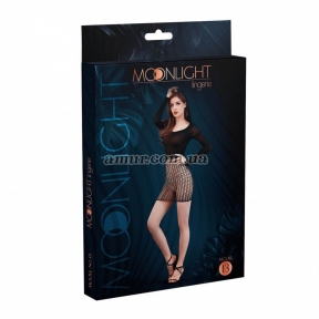 Еротична сукня Moonlight Model 13 XS-L, чорна, довгий рукав 1