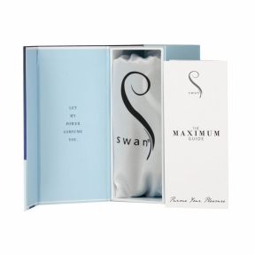 Віброкуля Swan Maximum + Comfy Cuff, синя, суперпотужна, різна інтенсивність, силіконова манжета 6