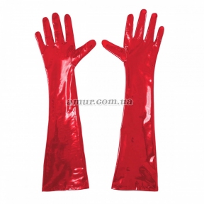 Глянцеві вінілові рукавички Art of Sex - Lora, червоні 1