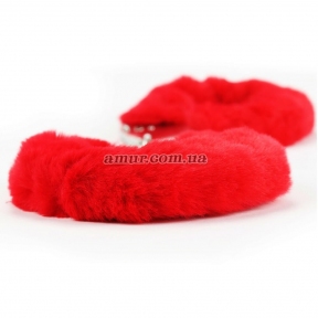 Наручники с красным мехом «Fluffy Hand Cuffs» 2