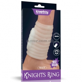 Насадка на пенис с вибрацией «Vibrating Spiral Knights Ring 4» 7