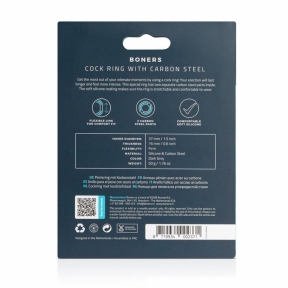 Ерекційне кільце Boners Cock Ring With Steel Core, сталеві вставки, внутрішній діаметр 3,7 см 3