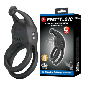 Ерекційне кільце Pretty Love Goodwin, чорне, 10 режимів вібрації 7