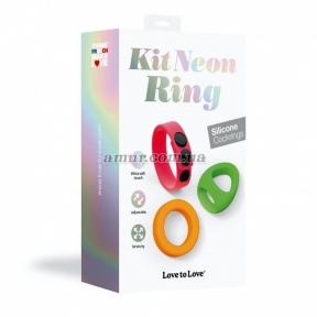 Набір яскравих ерекційних кілець Love To Love - Neon Ring Kit 10