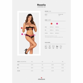 Комплект Obsessive Roxelia 2-pcs crotchless set 3