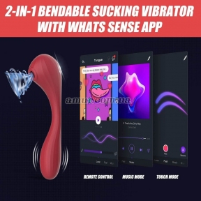 Вакуумный вагинально-клиторальный стимулятор Magic Motion Bobi Red, управление со смартфона 6