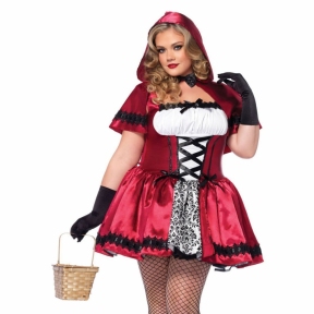 Эротический костюм Красной шапочки Leg Avenue Gothic Red Riding Hood, платье, накидка 10