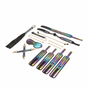 БДСМ-набор Liebe Seele Vivid Rainbow 8 Pieces Set, 8 аксессуаров, экокожа на бархатной основе 0