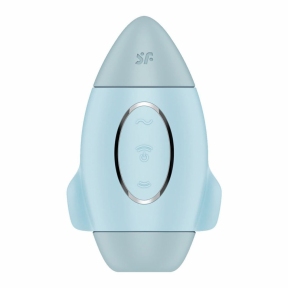 Вакуумный стимулятор с вибрацией Satisfyer Mission Control Blue, 2 независимых мотора 0