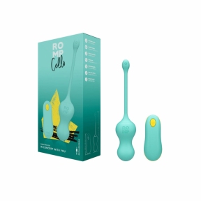 Віброяйце для точки G з пультом керування Romp Cello Light Teal, водонепроникне 7