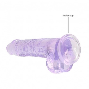 Фаллоимитатор «Realrock Dildo 8», 21 см, фиолетовый 2