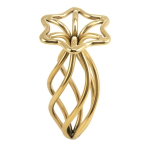 Анальна пробка LOCKINK SEVANDA Hollow Spiral Golden Metal Anal Plug - M size 8