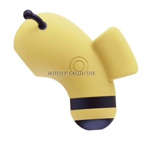 Вакуумний стимулятор на палець із мікрострумами CuteVibe Beebe, жовтий 0