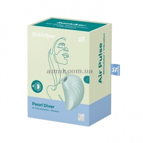 Вакуумний кліторальний стимулятор із вібрацією Satisfyer Pearl Diver Mint 3