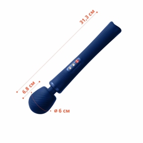 Вибромассажер Fun Factory VIM Vibrating Wand, синий, супермощный и легкий, до 6 часов работы 0