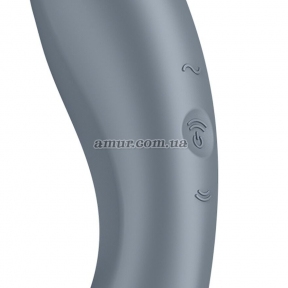 Вакуумный стимулятор с вибрацией Satisfyer Curvy Trinity 1 Bluegrey, игрушка 3в1 1