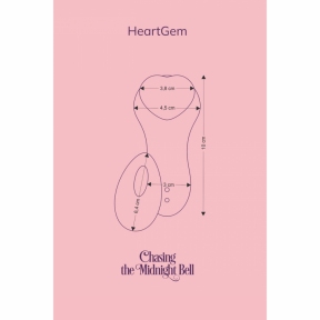 Вибратор в трусики FairyGasm HeartGem violet, на магните, пульт ДУ 9