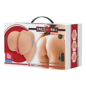 Мастурбатор попка вагина+анус Crazy Bull Emilia, телесный, 1,8 кг 7