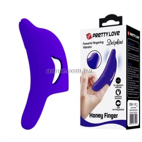 Насадка на палець з вібрацією Delphini Honey Finger, синя, 10 режимів 8