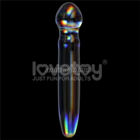 Скляний фалос «Twilight Gleam Glass Dildo Prism Glass», світиться у темряві 0