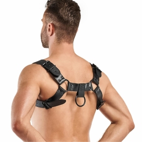Портупея на плечі Bedroom Fantasies: Bruno Bondage Harness, чорна 2