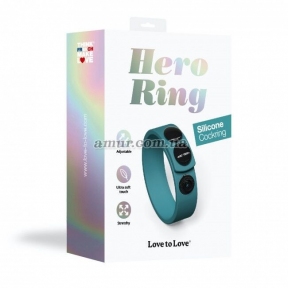 Регулируемое эрекционное кольцо на кнопках Love To Love - Hero Ring, Teal Me 5
