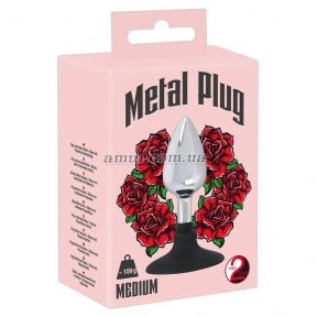 Металева анальна пробка із присоскою «Metal Plug» 5