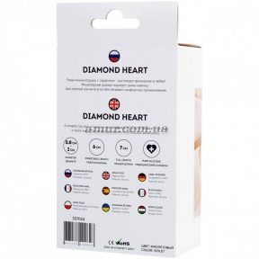 Фиолетовая втулка «Diamond Heart» с прозрачным стразом в форме сердца 6