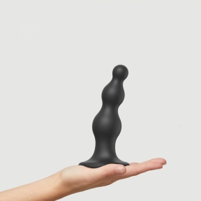 Фаллоимитатор Strap-On-Me Dildo Plug Beads, черный, M 0