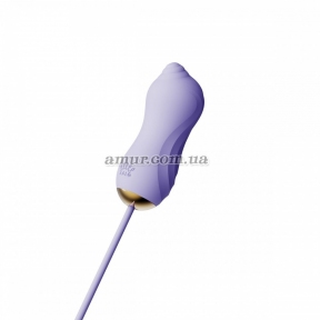 Набор 2в1 Zalo — Unicorn, фиолетовый, виброяйцо + вакуумный стимулятор 3